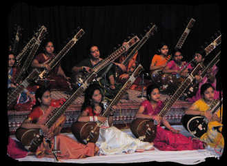 Dr. Sudha Dixit with pupils, Bharat Bhawan, Bhopal. 23 Dec 07 