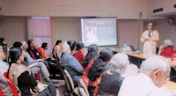 Dr. Sanjoy Bandopadhyaya presenting "Fresh thoughts on Sarod"