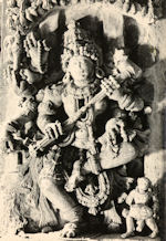 Saraswati playing Ektantri Veena Somanthpur Keshava Temple (1268 AD)