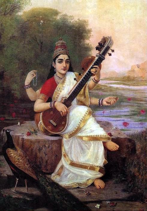 Ravi Varma's Woman Playing the Veena